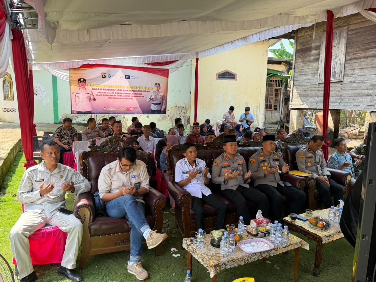*Kapolda Sumsel & Kapolres Lahat Berserta  Jajaran Polres lahat,Zoom Meeting Peresmian Sumur Bor*
